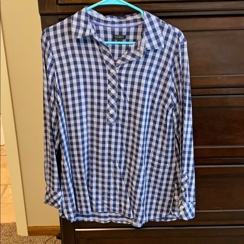 Talbots Gingham Popover